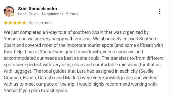 Five-star Yannat Travel review 1
